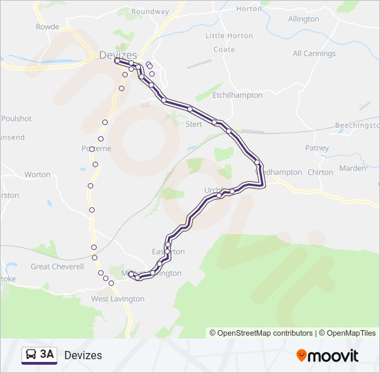 3a Route: Schedules, Stops & Maps - Devizes (Updated)