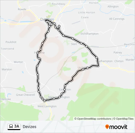 3A Bus Line Map