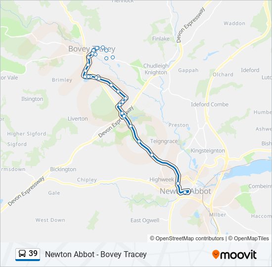 39 bus Line Map