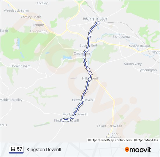 57 bus Line Map