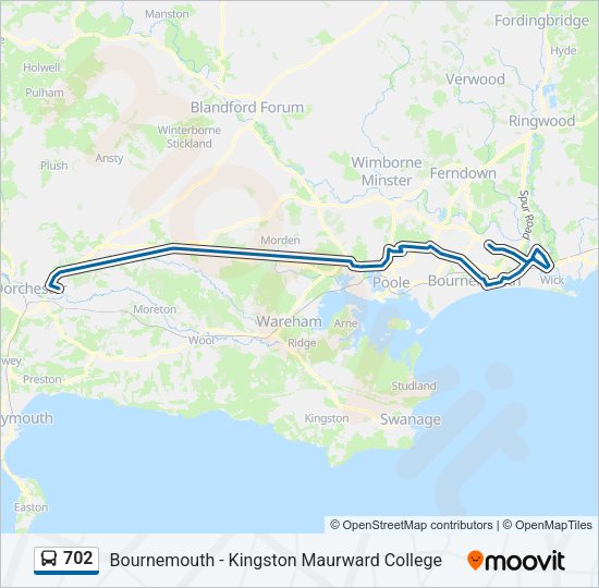 702 Bus Line Map