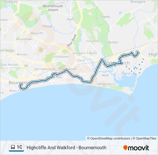 1C Bus Line Map
