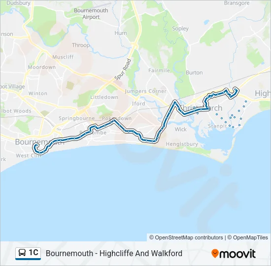 1C Bus Line Map