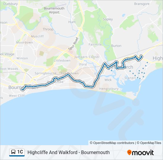 1C Bus Line Map