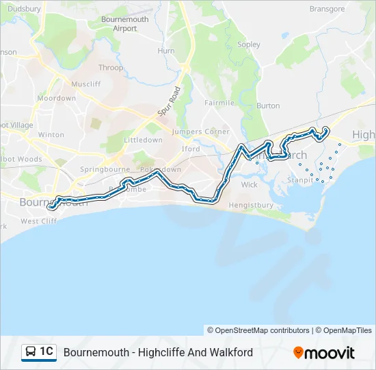 1C Bus Line Map