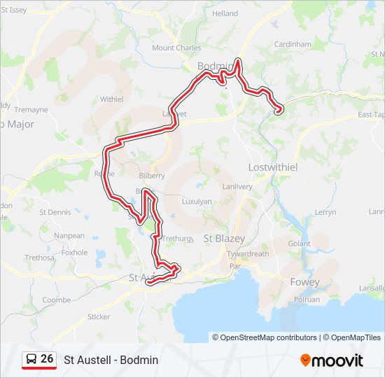 26 Bus Line Map