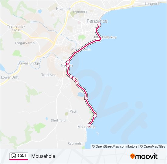 cat Route: Schedules, Stops & Maps - Mousehole (Updated)