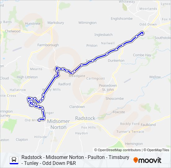 2V-WESTLOCAL Bus Line Map