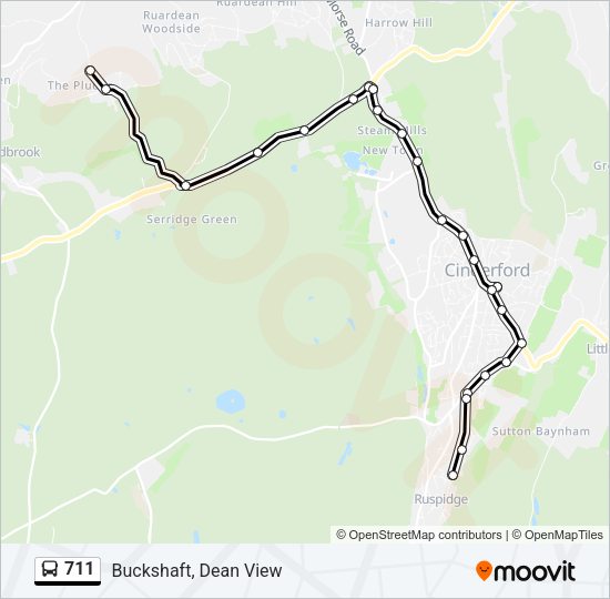711 Bus Line Map