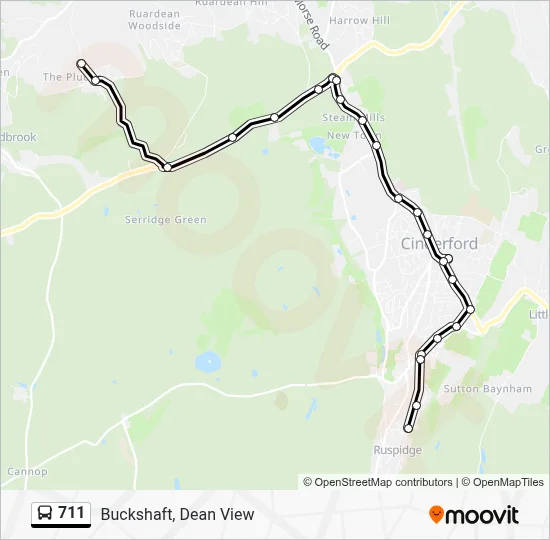 711 Route: Schedules, Stops & Maps - Buckshaft, Dean View (Updated)