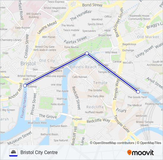 NETHAM SERVICE Ferry Line Map