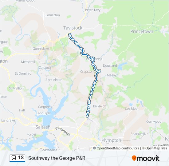 1S Bus Line Map