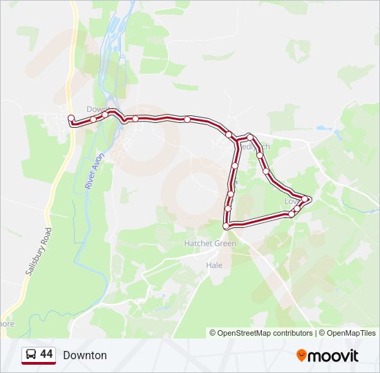 44 Bus Line Map