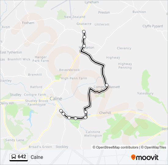 642 Bus Line Map