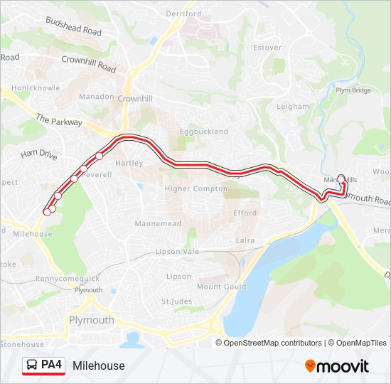 PA4 Bus Line Map