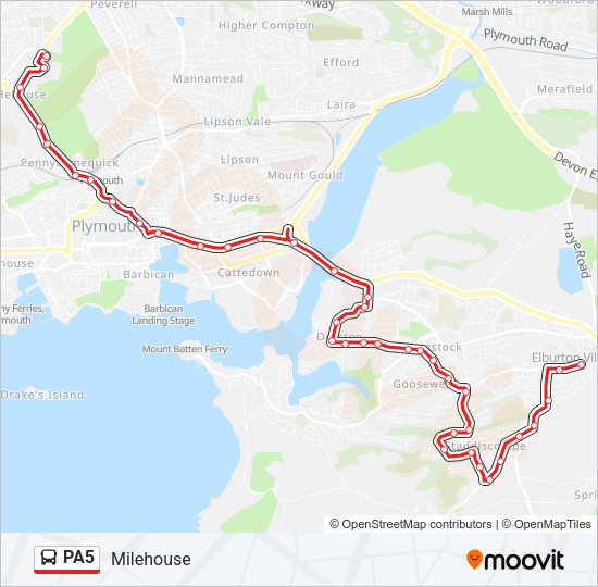 PA5 Bus Line Map