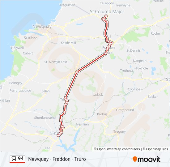 94 Bus Line Map