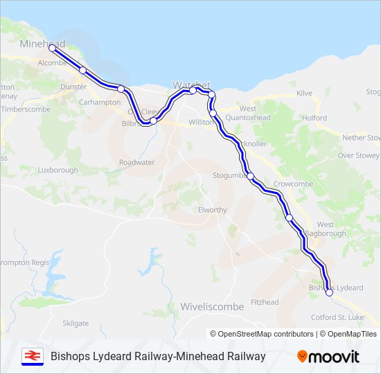 WEST SOMERSET RAILWAY  Line Map