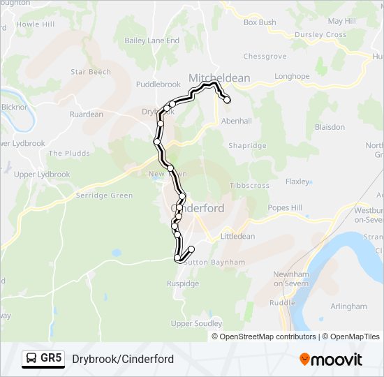 GR5 Bus Line Map