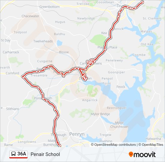 36a Route: Schedules, Stops & Maps - Penair School (Updated)