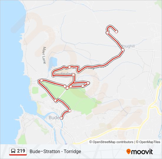 219 Bus Line Map