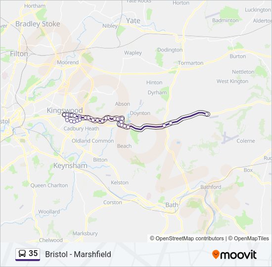 35 Bus Line Map
