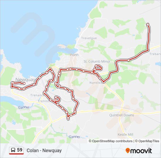 59 bus Line Map