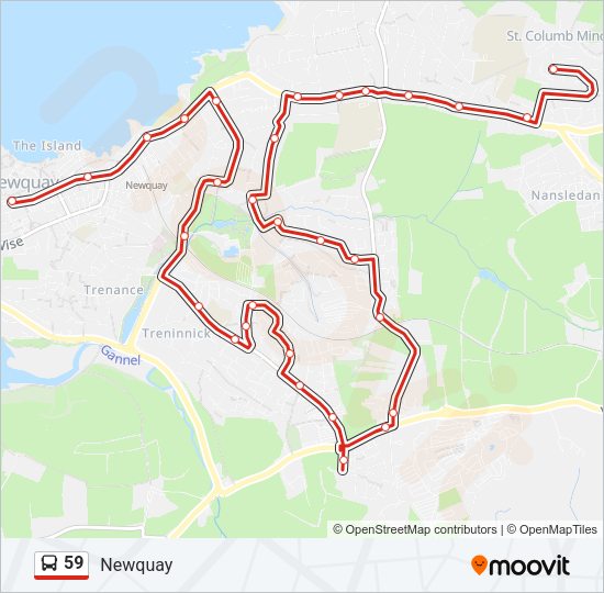 59 Bus Line Map