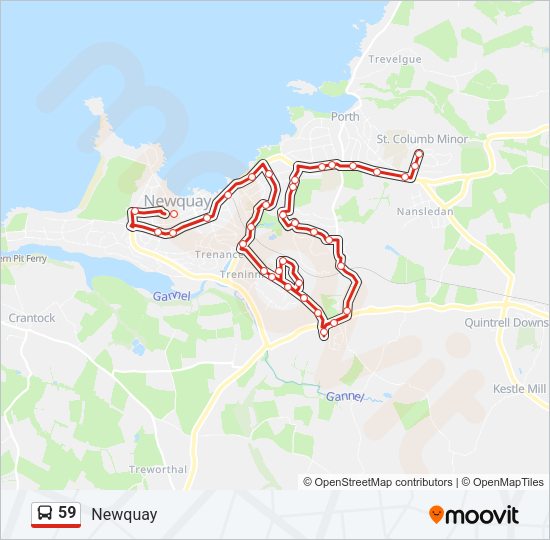 59 Bus Line Map