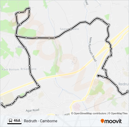46A Bus Line Map