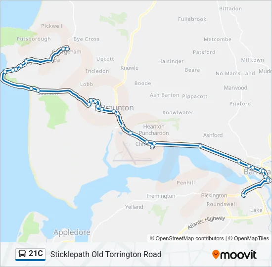 21C Bus Line Map