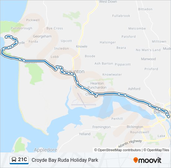 21C Bus Line Map