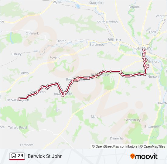 29 Bus Line Map