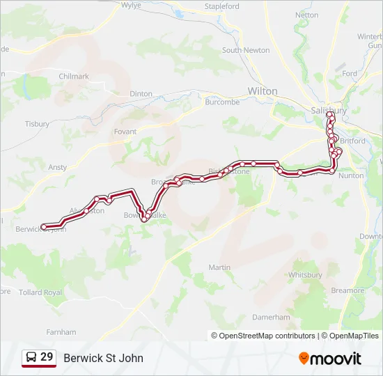 29 Bus Line Map