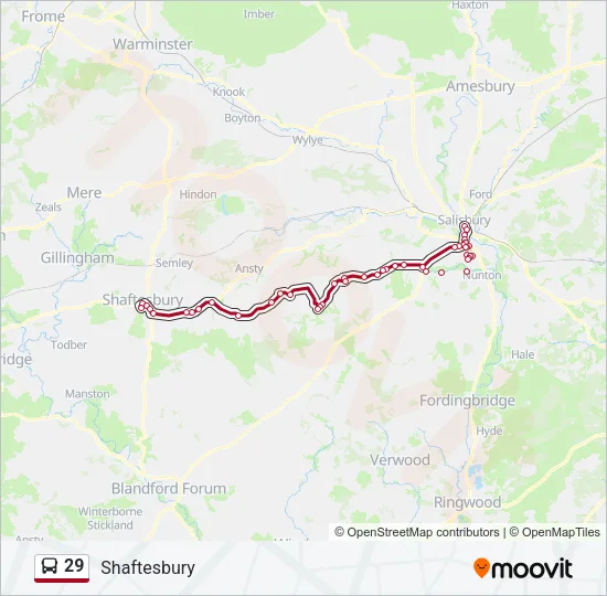 29 Bus Line Map