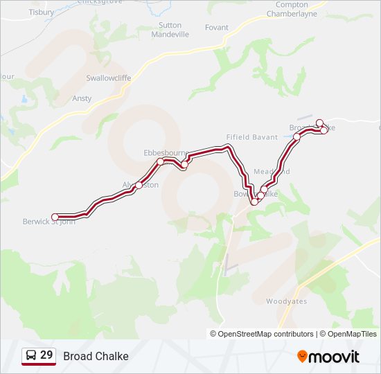 29 Bus Line Map