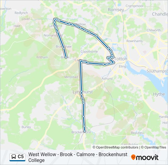 C5 Bus Line Map