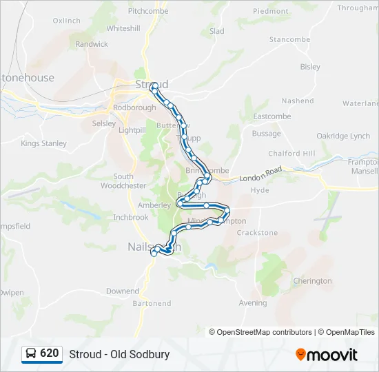 620 Bus Line Map