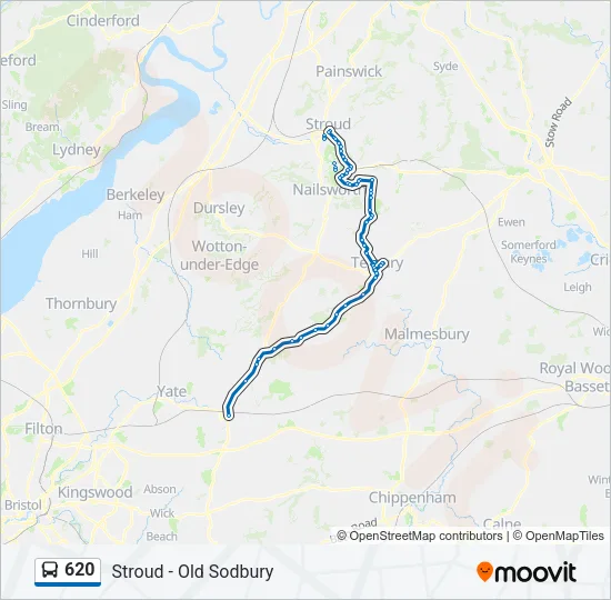 620 Bus Line Map