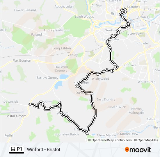 P1 Bus Line Map