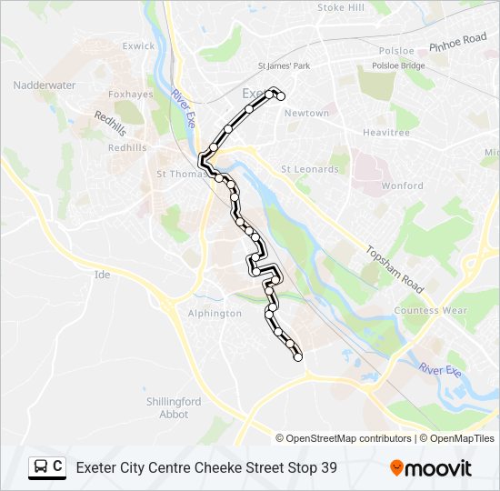 C Bus Line Map