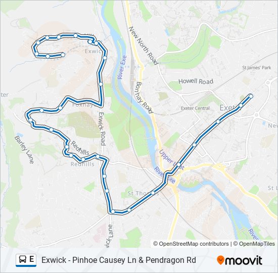 E bus Line Map