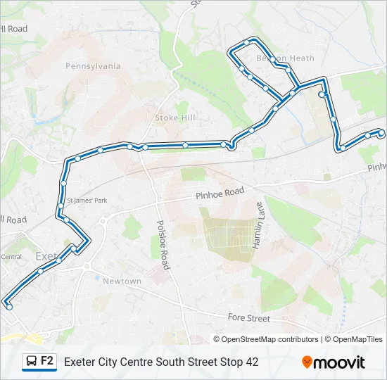 F2 Bus Line Map