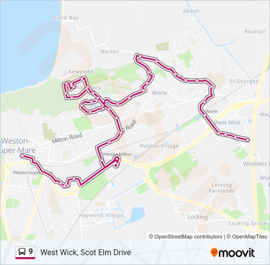 9 Bus Line Map