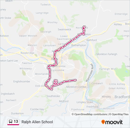 13 Bus Line Map