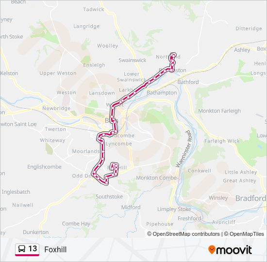 13 Bus Line Map