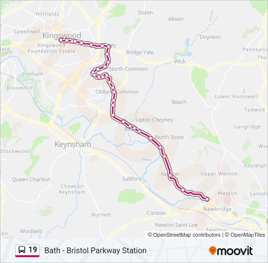 19 Bus Line Map
