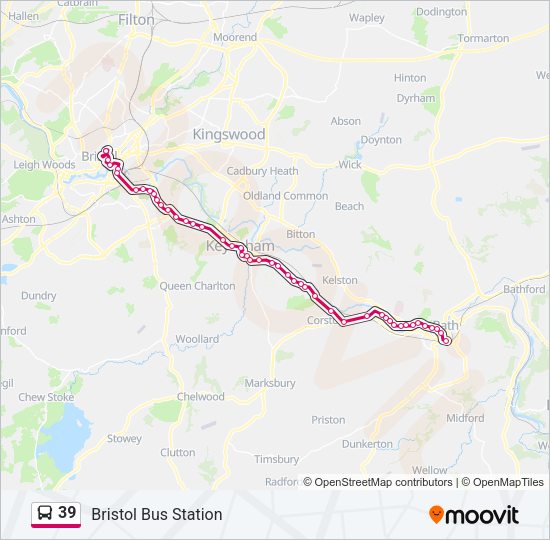 39 Bus Line Map
