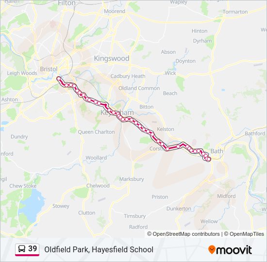 39 Bus Line Map
