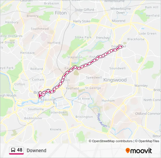 48 Route - Bristol City Centre - Emersons Green: Schedules, Stops ...